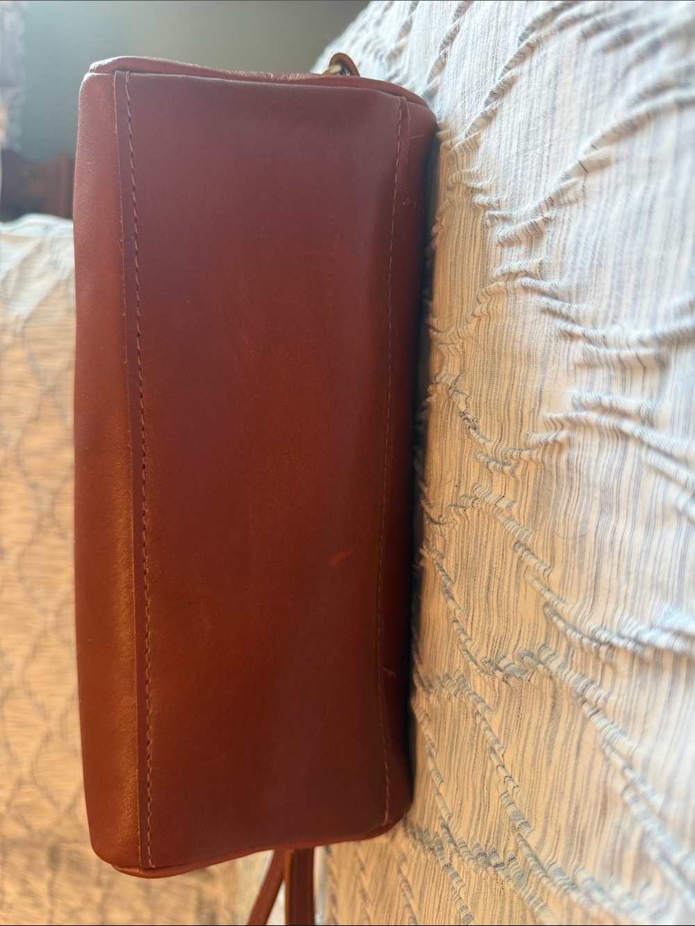 Portland Leather Chestnut Brown Top-Handle Satchel - Picture 4 of 4